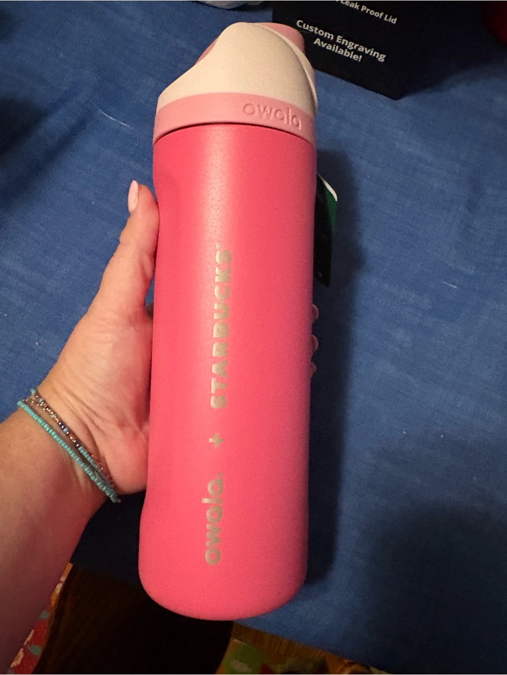 Owala x Starbucks Pink 24oz Free-sip Insulated Bottle Tumbler